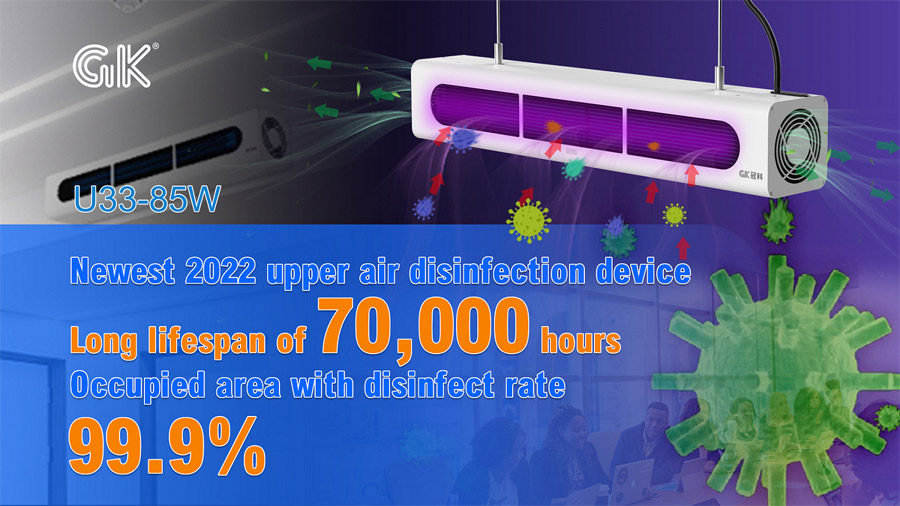 Dispositivo esterilizador de aire superior U33 Wallpuri UVC